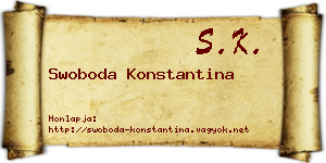 Swoboda Konstantina névjegykártya